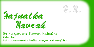 hajnalka mavrak business card